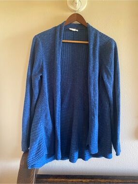 Eileen Fisher Organic Linen Organic Cotton Blue Cardigan